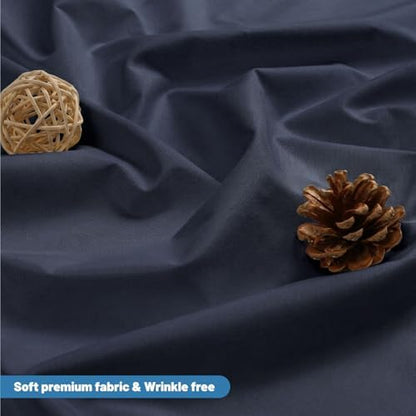 1 Pack Water-Repellent Fabric Shower Curtain Liner, 72x66 Blue