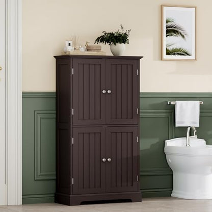 ChooChoo Bathroom Floor Cabinet with Adjustable Shelves