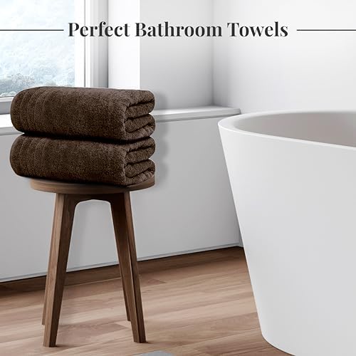 Tens Towels 8 Piece Towel Set, 2 XL Bath, 2 Hand, 4 Washcloth, Brown