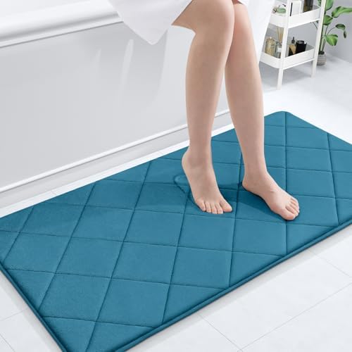 OLANLY Memory Foam Bath Mat 47x24, Ultra Soft and Absorbent Bathroom Rugs