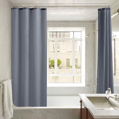 Nasitos Fabric Shower Curtain Liners with Magnets 2 Pcs 36X72 Inch Grey