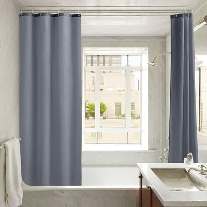 Nasitos Fabric Shower Curtain Liners with Magnets 2 Pcs 36X72 Inch Grey