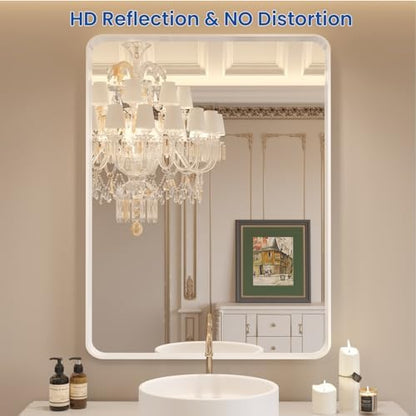 WEER White Bathroom Vanity Mirror 20x30 Inch
