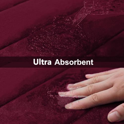 Buganda Memory Foam U-Shaped Toilet Rugs 24 x 20, Absorbent Bathroom mat
