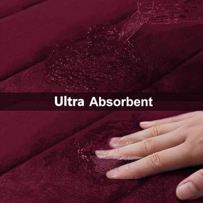 Buganda Memory Foam Bath Mat 47 x 20, Ultra Soft Absorbent Bathroom Rugs