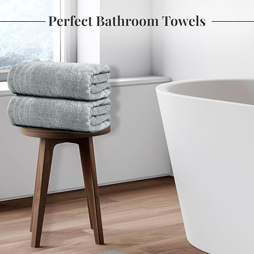 Tens Towels 8 Piece Towel Set, 2 XL Bath, 2 Hand, 4 Washcloth, Cool Grey