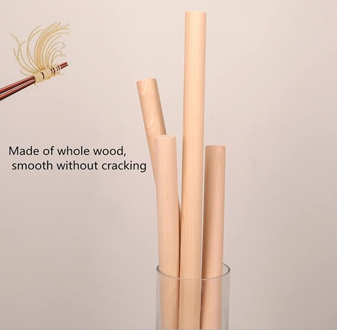 Long Rolling Pin， Baking Dough Roller for Pizza, Pie, Pasta, Bread, Pastry,Noodles(27.16×1.38inch/69×3.5cm)