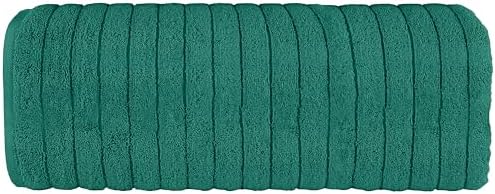Elegant Comfort 100% Turkish Cotton Corduroy Ribbed Luxury Jumbo Bath Towel Ultra Soft - 35 x 70 Inch - Luxury Spa Premium Hotel Quality Highly Absorbent and Quick Dry Large Bath Towel, Turquoise