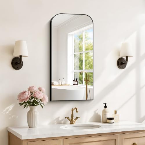 YIROMAN Bathroom Mirrors for Over Sink,18"x36" Black Bathroom Vanity Mirror