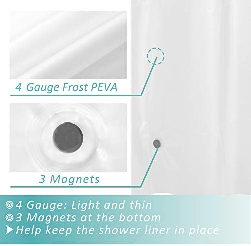 Mrs Awesome 69 x 70 Inches Frosted Shower Curtain Liner