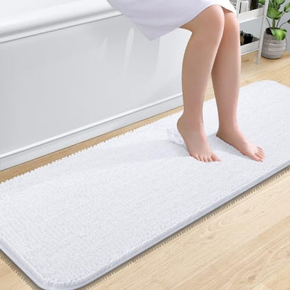 OLANLY Bathroom Runner Rugs 59x20, Extra Soft Absorbent Chenille Bath Rugs