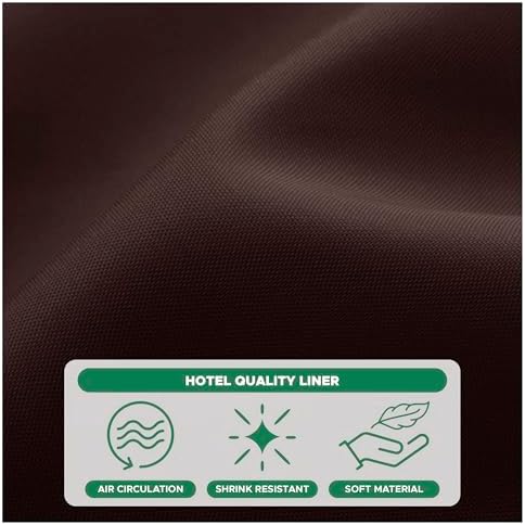 Fabric Shower Curtain Liner 72"W x 84"L-Brown Extra Long Shower Liners