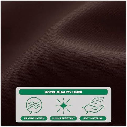 Fabric Shower Curtain Liner 72"W x 84"L-Brown Extra Long Shower Liners