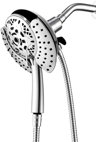 INAVAMZ 2 in 1 Shower Head with Handheld Combo High Pressure Silver 1.8 GPM