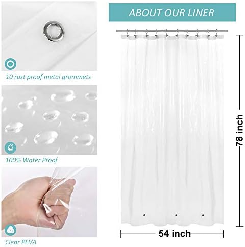 Mrs Awesome 54x78 Stall Size Shower Curtain Liner Clear