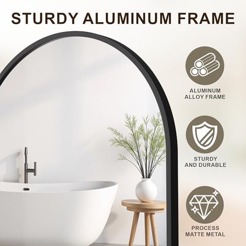 Oval Bathroom Mirror for Over Sink, 20"x30" Vanity Mirror for Wall, Black