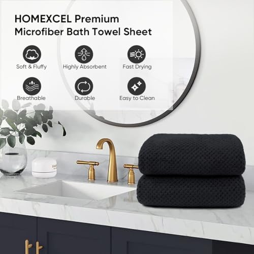 HOMEXCEL Bath Sheets 2PK, 35x70 in, Absorbent&Soft, Extra Large Bath Towel