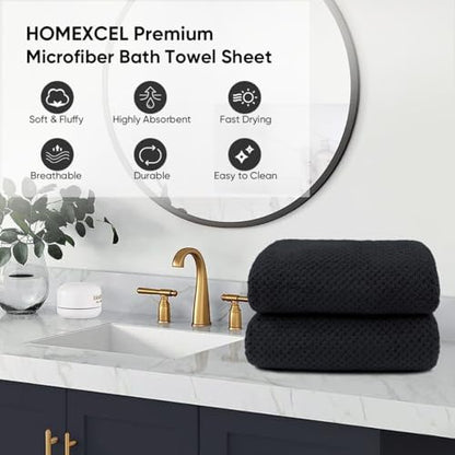 HOMEXCEL Bath Sheets 2PK, 35x70 in, Absorbent&Soft, Extra Large Bath Towel