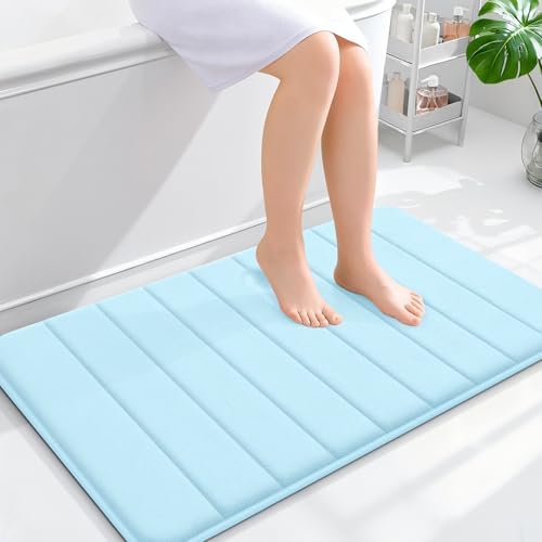 OLANLY Memory Foam Bath Mat 35x24, Super Soft and Absorbent Bathroom Rugs