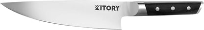 Kitory Chef Knife 8" - Japanese Style Pro Kitchen Knife - Forged German High Carbon Steel - Full Tang Pakkawood Handle-Gift Box included