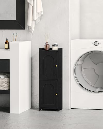 Hzuaneri Bathroom Storage Cabinet, Small Corner Floor Cabinet with 2 Doors