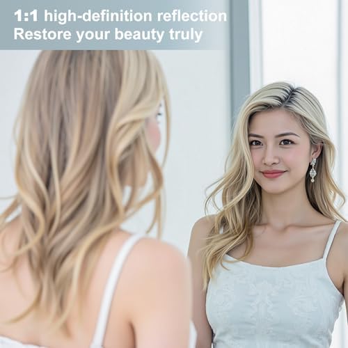 Dewfig Arched Full Length Mirror, 77"x38" Large Floor Mirror, White