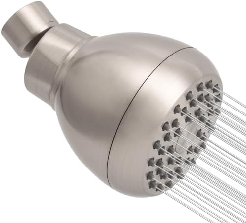 AISOSO Fixed Shower Head High Pressure 3 Inch Showerhead Brushed Nickel