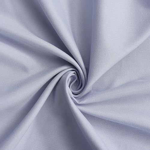 Homechoice Decor Fog Blue Ruffle Shower Curtain, Vintage Handcrafted Bow Tie Bath Curtain for Master Bathroom, Ruched Microfiber Bathroom Curtain with 12 Buttonholes, 72" W x 72" H (LQ-10)