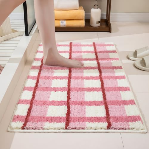 GIB Bathroom Rugs 24"x16", Extra Soft Absorbent Bath Mat for Bathroom Floor