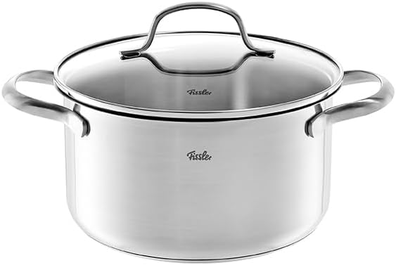 Fissler San Francisco 3-Piece Stainless Steel Saucepan Set, Pots with Glass Lid, Induction (2 Saucepans, 1 Saucepan) - Induction