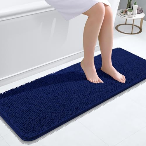 OLANLY Bathroom Runner Rugs 47x17, Extra Soft Absorbent Chenille Bath Rugs