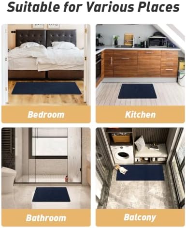 Upgraded Waffle Bath Mat Runner Absorbent Non Slip Bathroom Mat, 2' x 6'