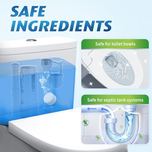 Ksend Toilet Bowl Cleaner Tablets 20 Pack, Auto Bleach, Powerful Cleaning