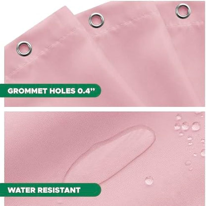Fabric Shower Curtain Liner 72"W x 84"L-Pink Extra Long Shower Liners