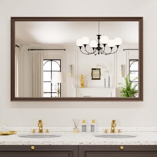 WEER Brown Bathroom Vanity Mirror 48x30 Inch