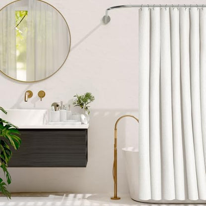 Clara Clark Bathroom Set - White Bathroom Accessories Set, 19PC Bathroom Accessory Set, Bathroom Sets with Shower Curtain Set, Soap Dispenser & Toothbrush Holder