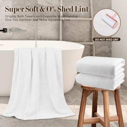 Orighty Bath Towels, Soft Feel Bath Towel, 2 Pack (27'' x 54'')