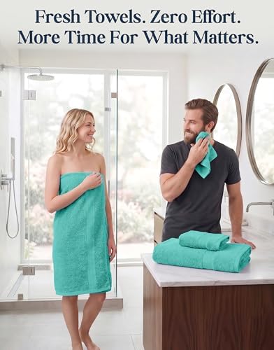 LANE LINEN Towel Set 6 Piece Soft Absorbent Quick Dry 100% Cotton - Teal