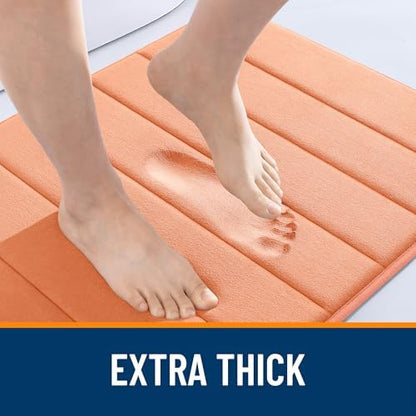 OLANLY Memory Foam Bath Mat 24x16, Super Soft and Absorbent Bathroom Rugs