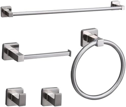 5 Piece Bathroom Hardware Accessories Set Brushed Nickel,24 Inch Towel Bar Set,Towel Rack Set,Bathroom Towel Holder Set
