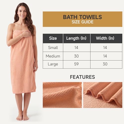 REDKISS Ultra Soft 6 Piece Towel Set, Premium Towels for Bathroom, Highly Absorbent, Quick Dry, Lightweight Bath Towels Set Collection, Includes 2 Bath Towels, 2 Hand Towels, 2 Washcloths, Orange