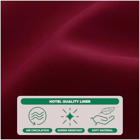 Fabric Shower Curtain Liner 72x84-Burgundy Extra Long Shower Liners