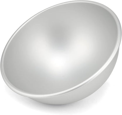 10 Inches Dome Cake Pan, Football Cake Pan, Hemisphere, DIY 3D Soccer Birthday Pan, Aluminum Cake Mold Nonstick Baking Tool (10 inch)