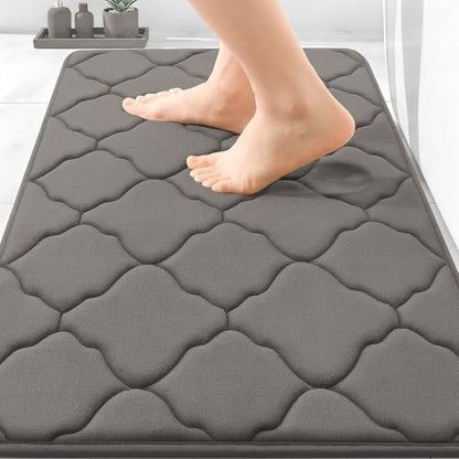 OLANLY Memory Foam Bath Mat Rug 30x20, Ultra Soft Bathroom Rugs, Taupe