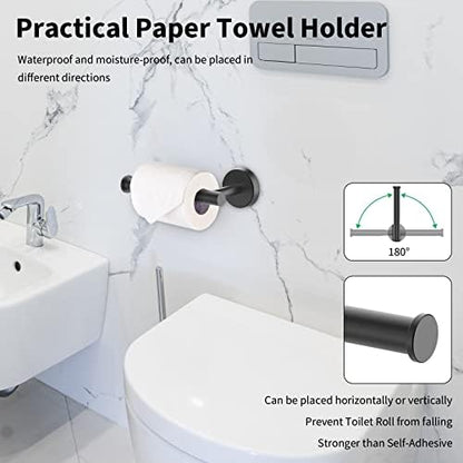 Newfun 10 Pieces Matte Black Bathroom Hardware Set 24 Inch