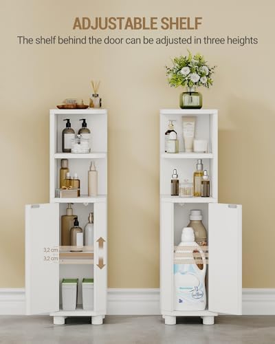 Hzuaneri Corner Cabinet, Small Bathroom Corner Cabinet with Doors