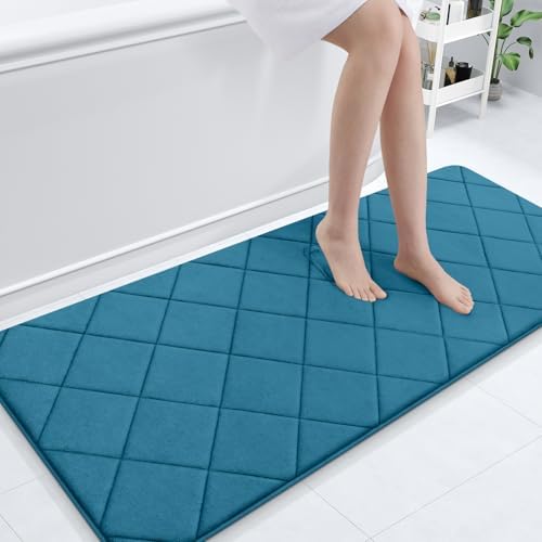 OLANLY Memory Foam Bath Mat 70x24, Ultra Soft and Absorbent Bathroom Rugs