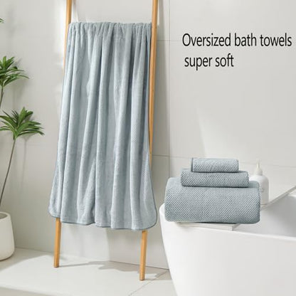 YTYC 39x78 Bath Sheets,Towels for Bathroom,Grey,2-Pieces