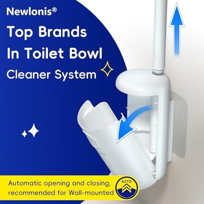 Disposable Toilet Bowl Brush with 8 Scented Toilet Wand Refills