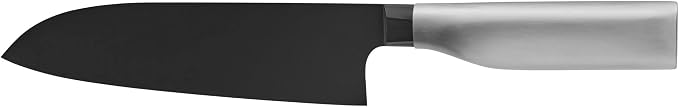 WMF Ultimate Black Santoku Knives 32 cm, Made in Germany, Kitchen Knife Durable Sharp, Diamond Cut, Blade 18.5 cm, Everlasting Sharpness, Safe Finger Protection, Ergonomic Handle